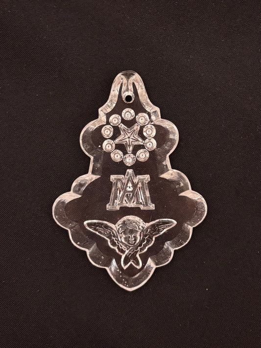 Plaquette, with angel, monogram MA and star (set of 6)