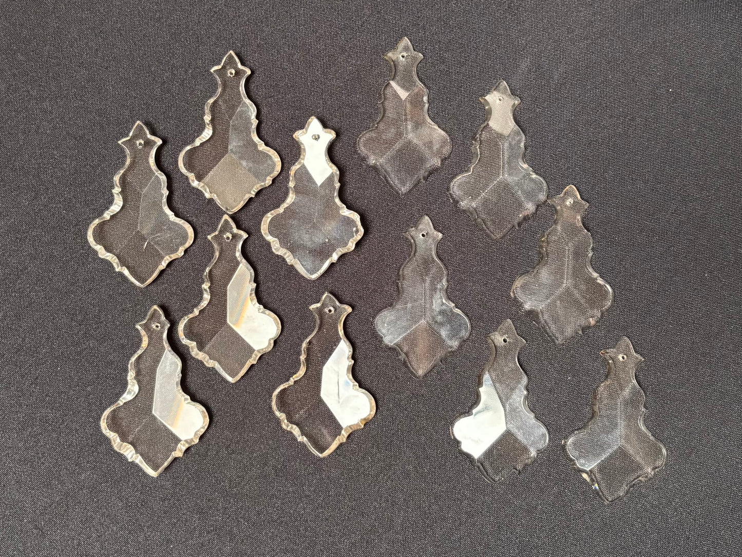 Plaquette, h-shaped facette, small (set of 12)