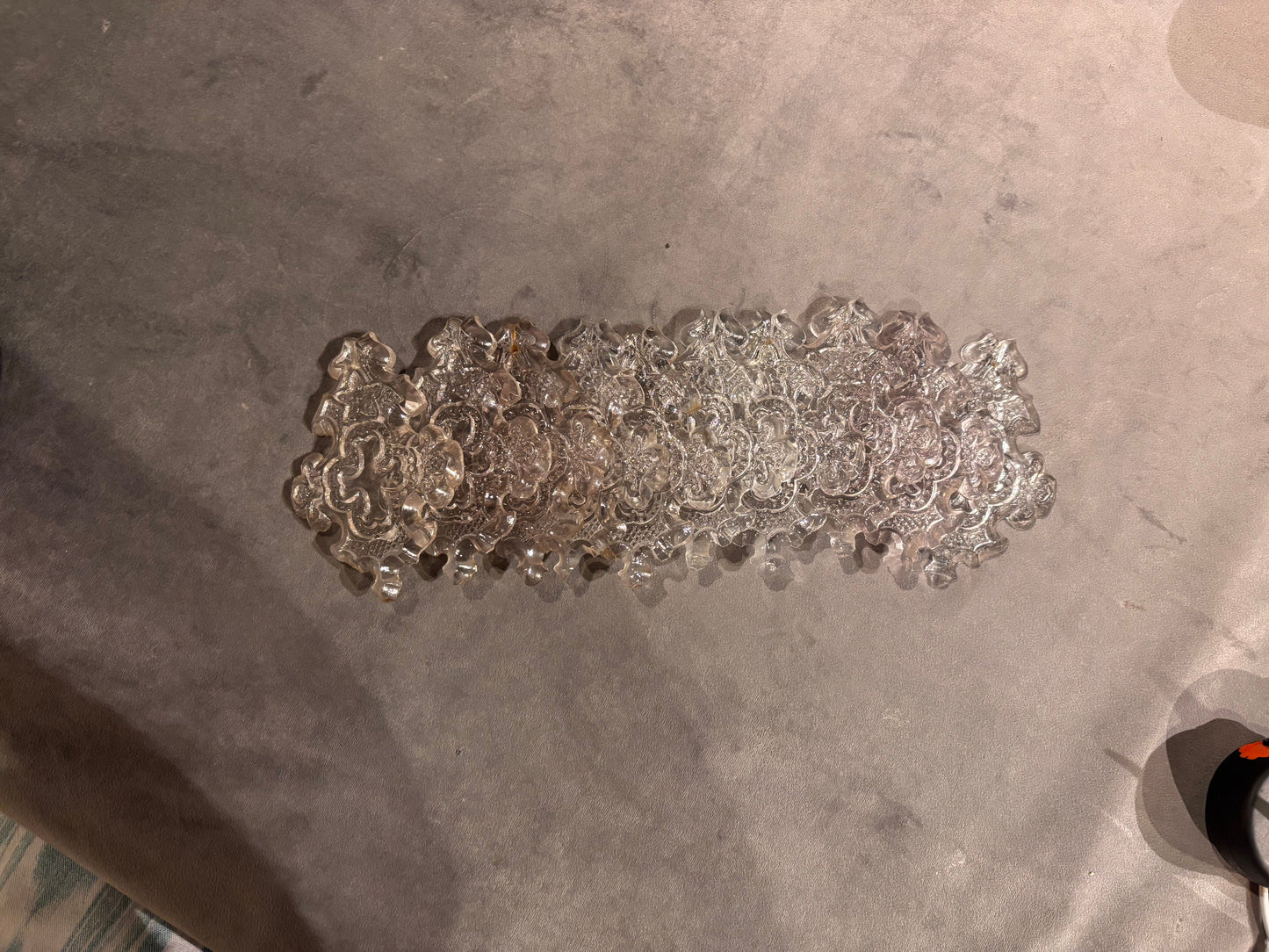 01-0002 Crystal pendant with cross and star, neogothic (set of 10)